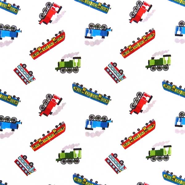 LEWIS-AND-IRENE-SMALL-THINGS-ON-THE-MOVE-SM14-1 WHITE BACKGROUND TRAIN FABRIC